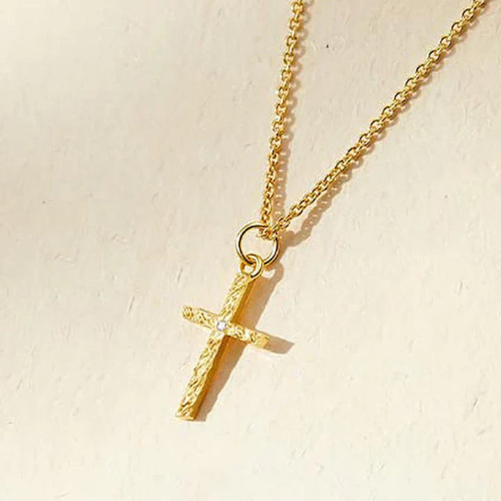 Conjunto Collar Cruz Inicial | Oro