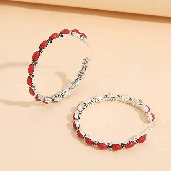 Pendientes vintage en turquesa