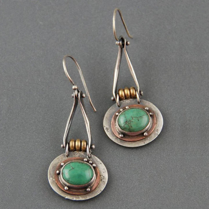 Pendientes con piedra turquesa
