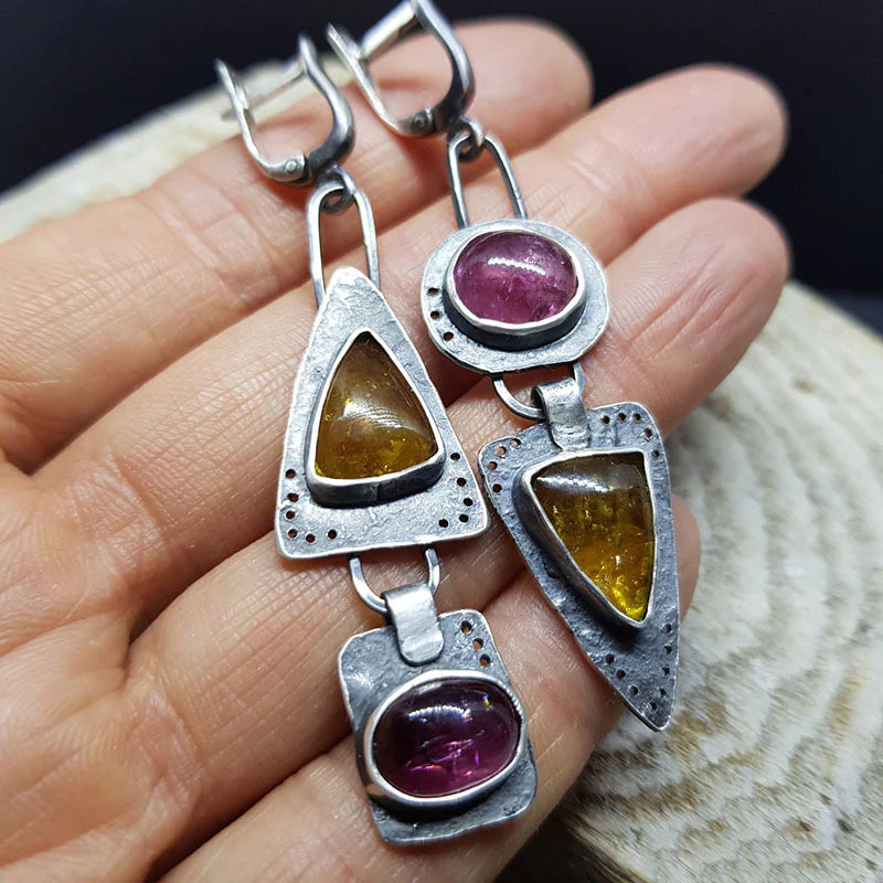 Pendientes geométricos vintage