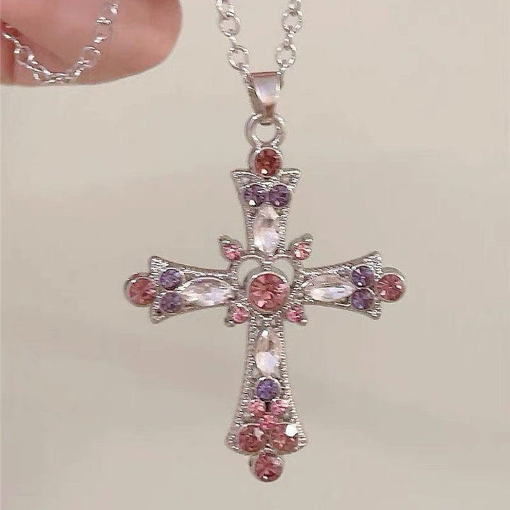 COLLAR CRUZ DE GEMAS BENDITAS