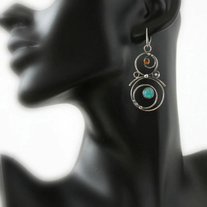 Pendientes de piedra azul