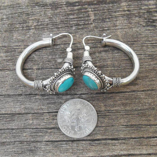 Pendientes vintage turquesa