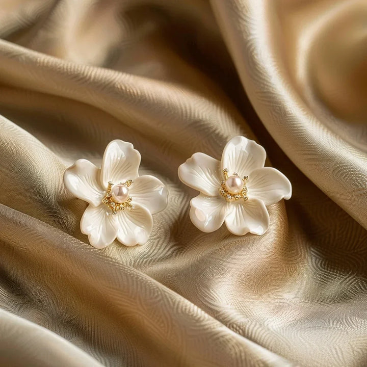 Pendientes Flor Blanca