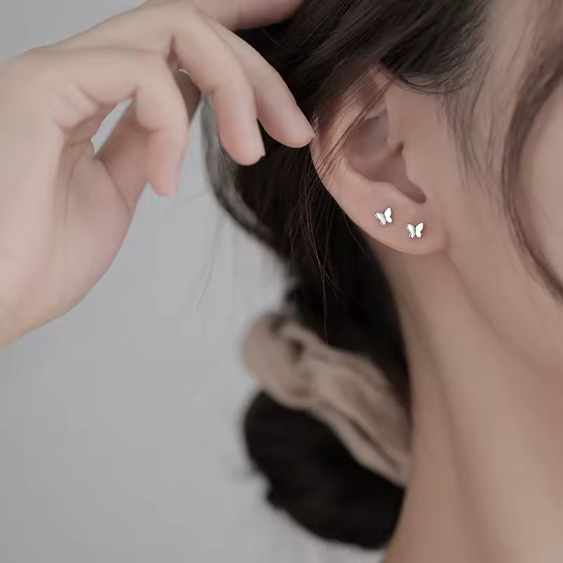 Pendientes Pequeños con Mariposa