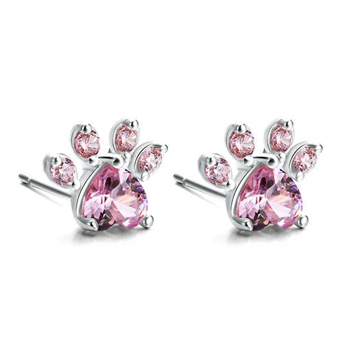 Set de Joyas Paw para Mujer 4 Piezas | Oro Rosa con Corazón de Circonita