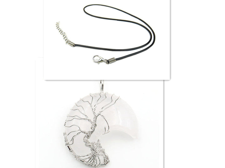 Collar con colgante Árbol de la Vida en cristal lunar Accesorios