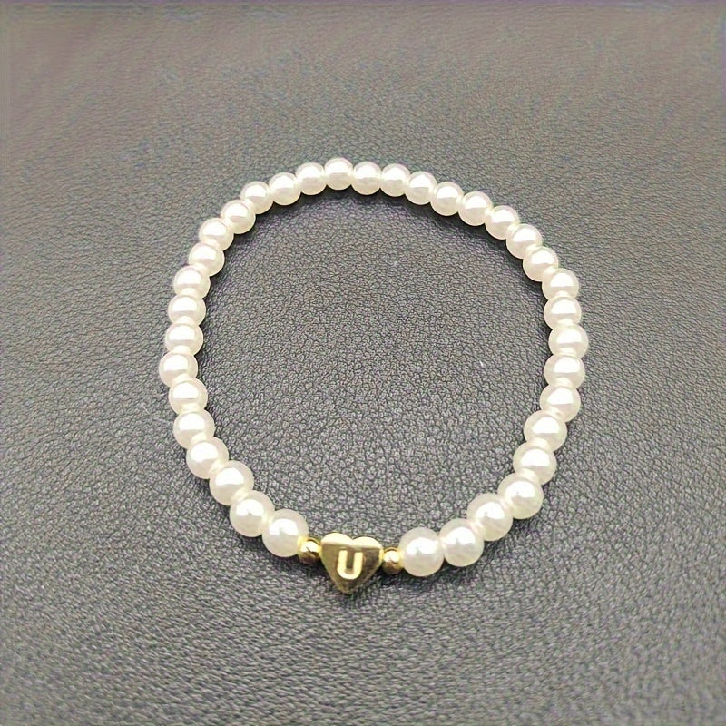 Pulsera Elegante de Corazón con Inicial