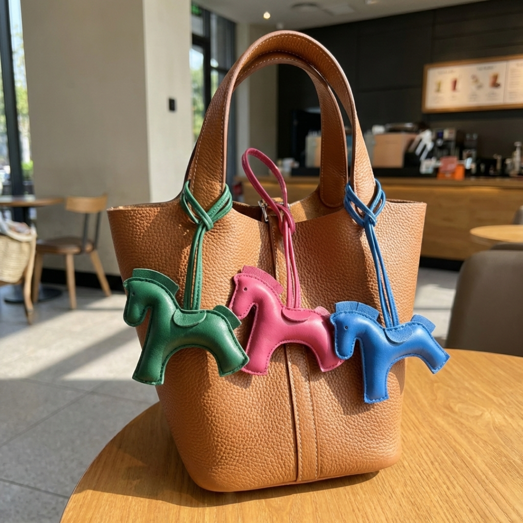 Llavero De Cuero Con Forma De Caballo Hecho A Mano