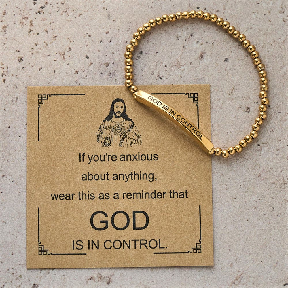 DIOS ESTÁ EN CONTROL Pulsera de cuentas: Su Soberanía para el uso diario