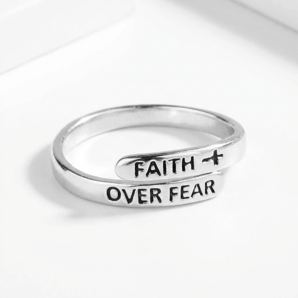 ANILLO FE SOBRE MIEDO - (AJUSTABLE)