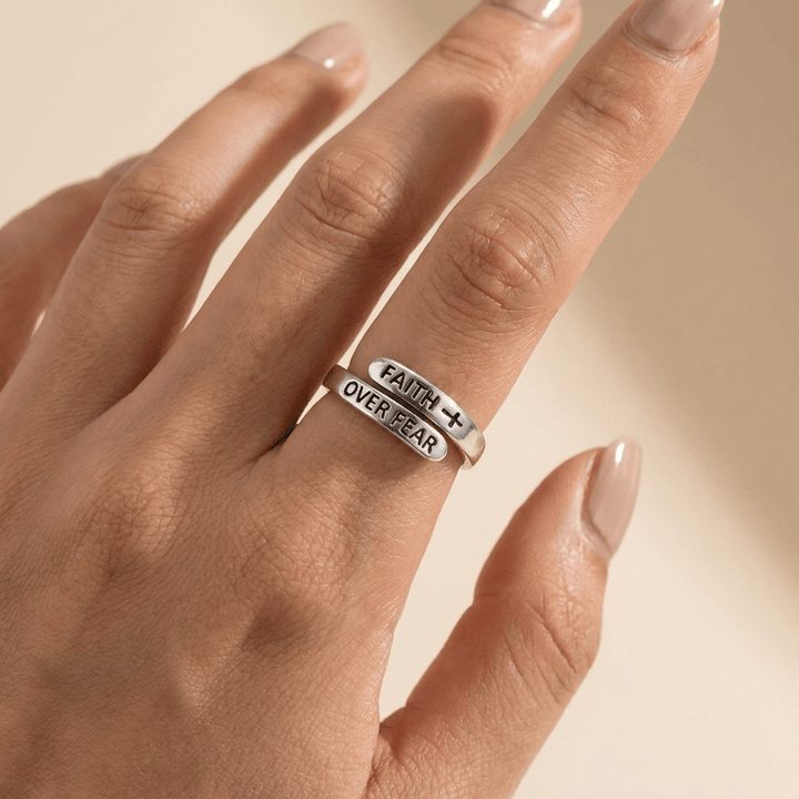 ANILLO FE SOBRE MIEDO - (AJUSTABLE)