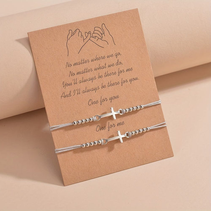 Pulsera de Cuentas en Cruz Intrincada: Tejida con Fe, Gracia y Amor Inquebrantable