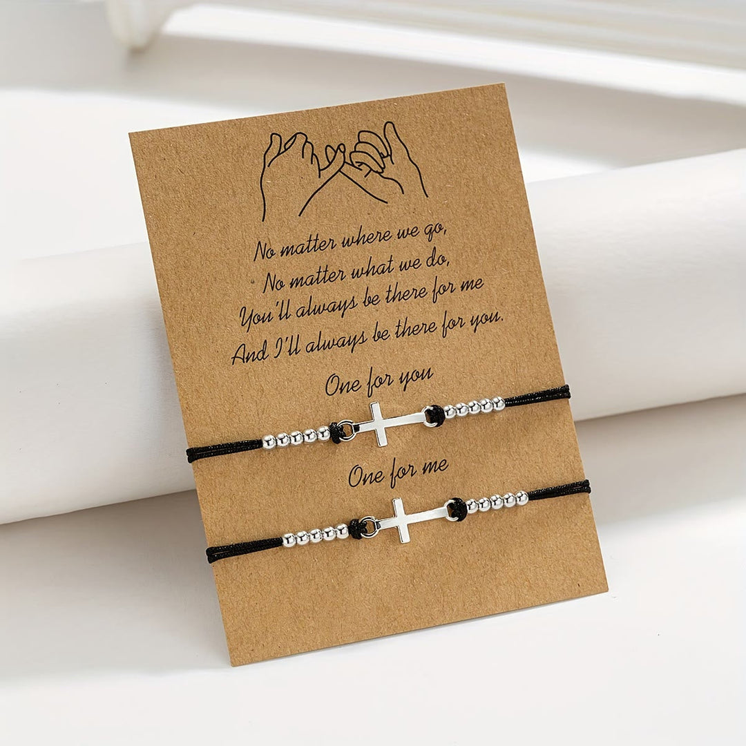 Pulsera de Cuentas en Cruz Intrincada: Tejida con Fe, Gracia y Amor Inquebrantable