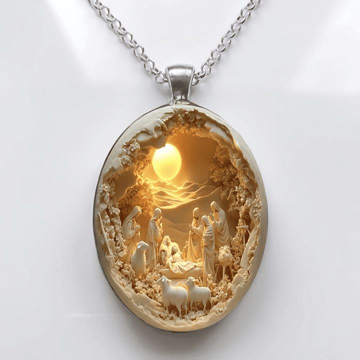 COLLAR DE VIDRIO DE LA NATIVIDAD DE JESÚS