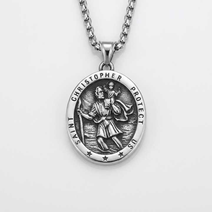 MEDALLA DE SAN CRISTÓBAL EN COLLAR
