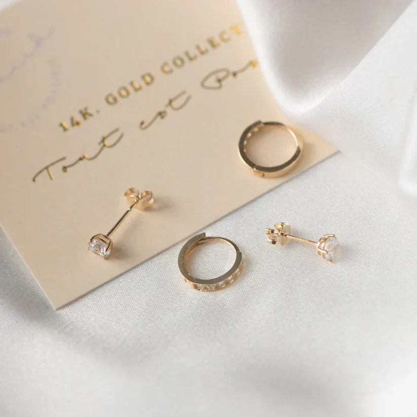 Conjunto de pendientes Dara Brillane con piedras