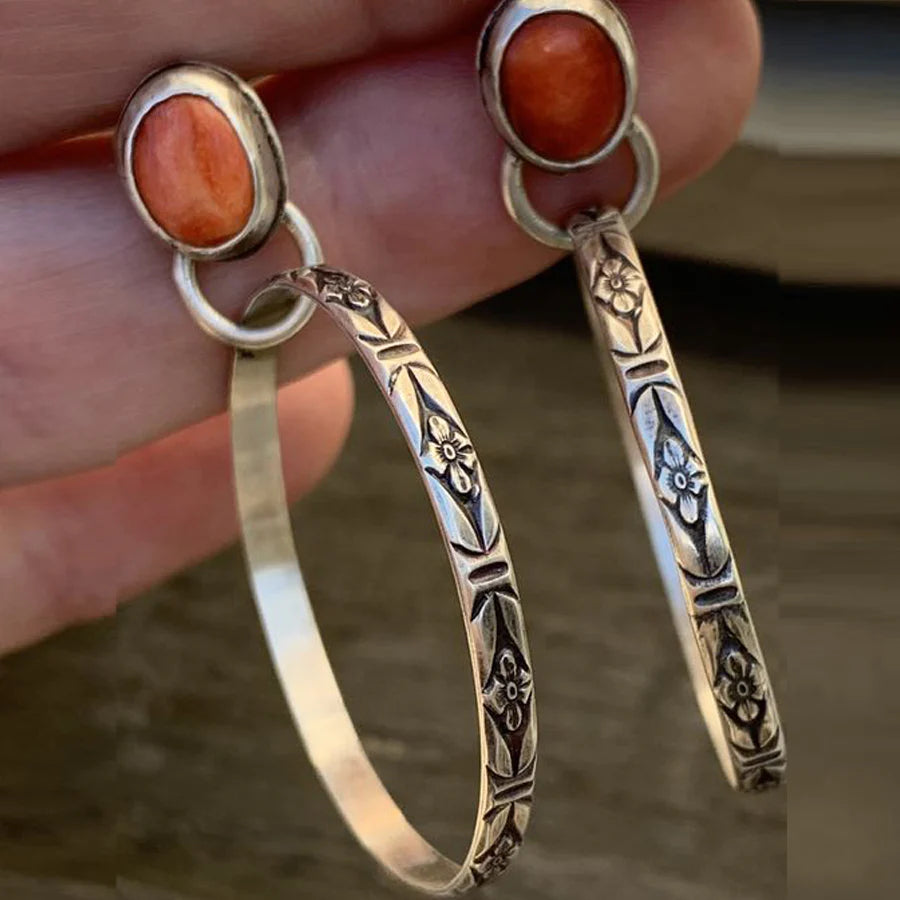 Pendientes Boho Vintage en Ónix