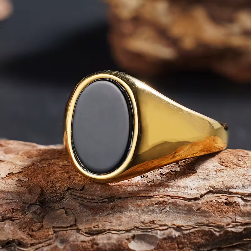 Anillo con Piedras Naturales de Ojo de Tigre