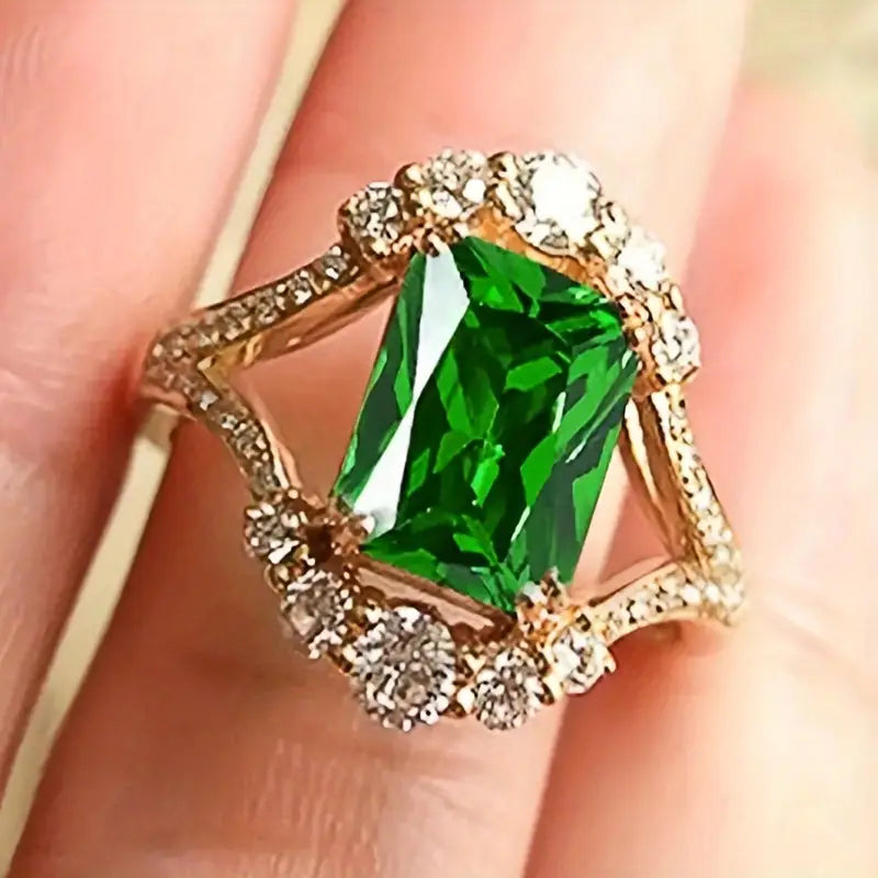Anillo Esmeralda Celestial