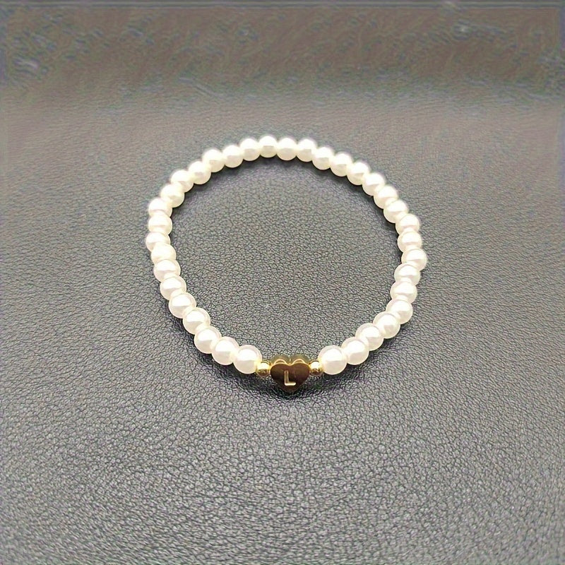 Pulsera Elegante de Corazón con Inicial