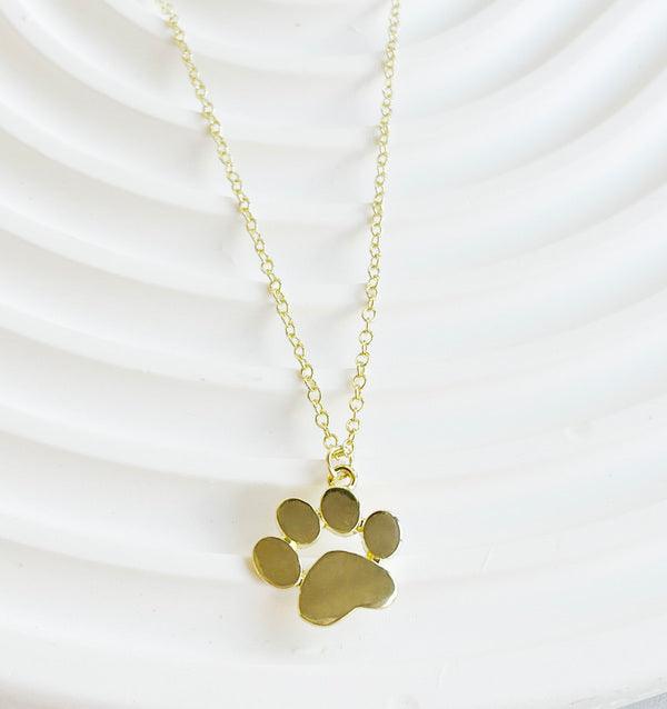 Collar con Colgante en Forma de Pata de Oro