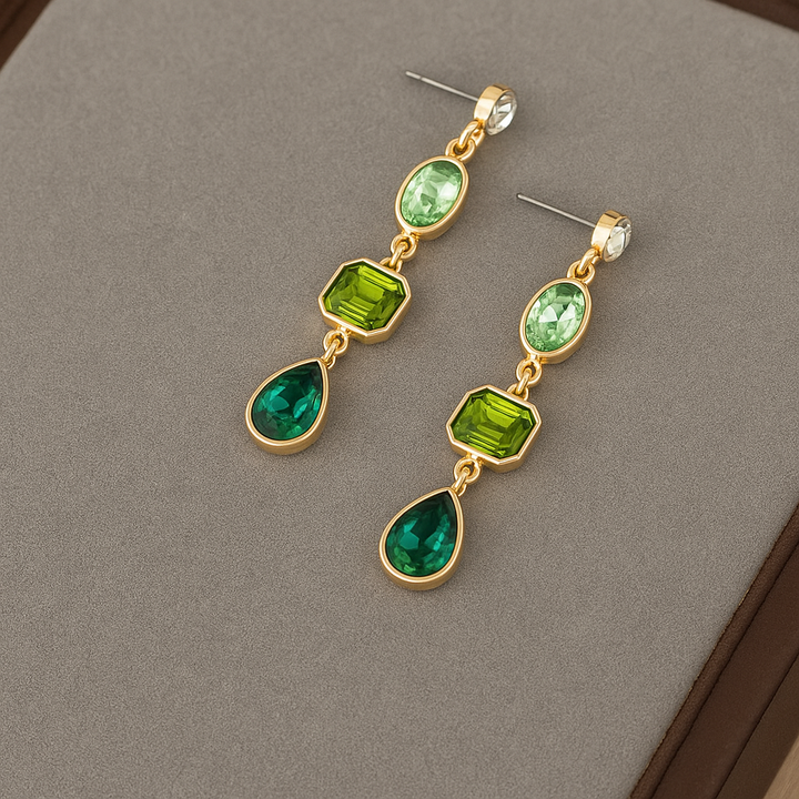 Kona | Pendientes colgantes con piedras verdes