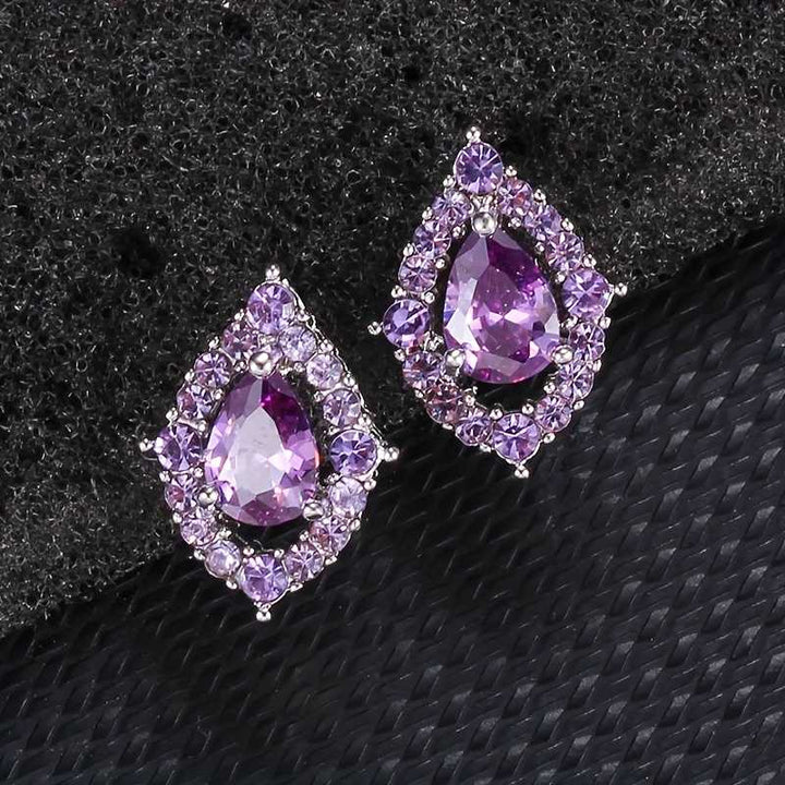 Collar y pendientes Nadine Amatista