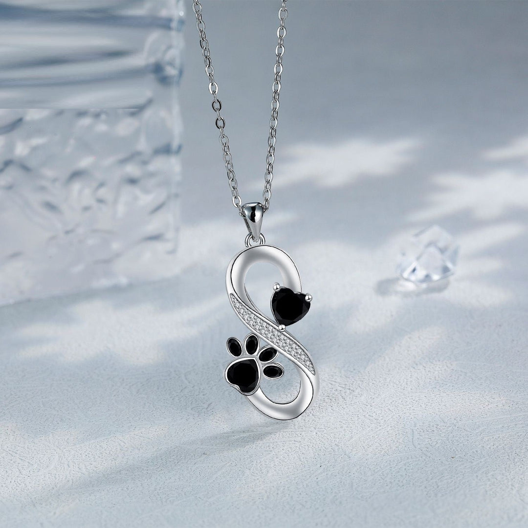Collar Corazón y Huella Amor Infinito