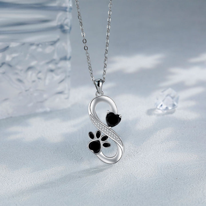 Collar Corazón y Huella Amor Infinito