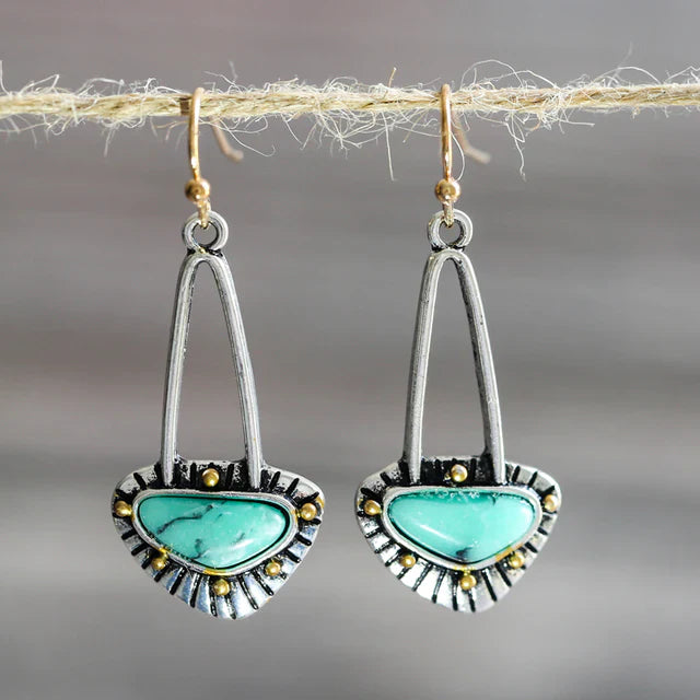 Pendientes de plata y turquesa