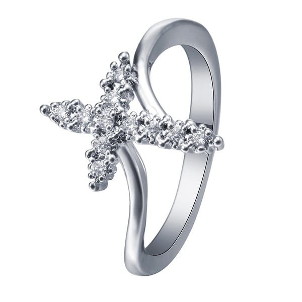 ANILLO CRUZ DE CRISTAL