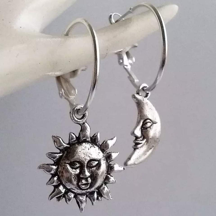 Pendientes Sol y Luna Vintage