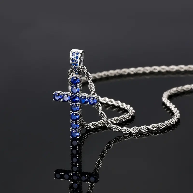 Collar con colgante cruzado