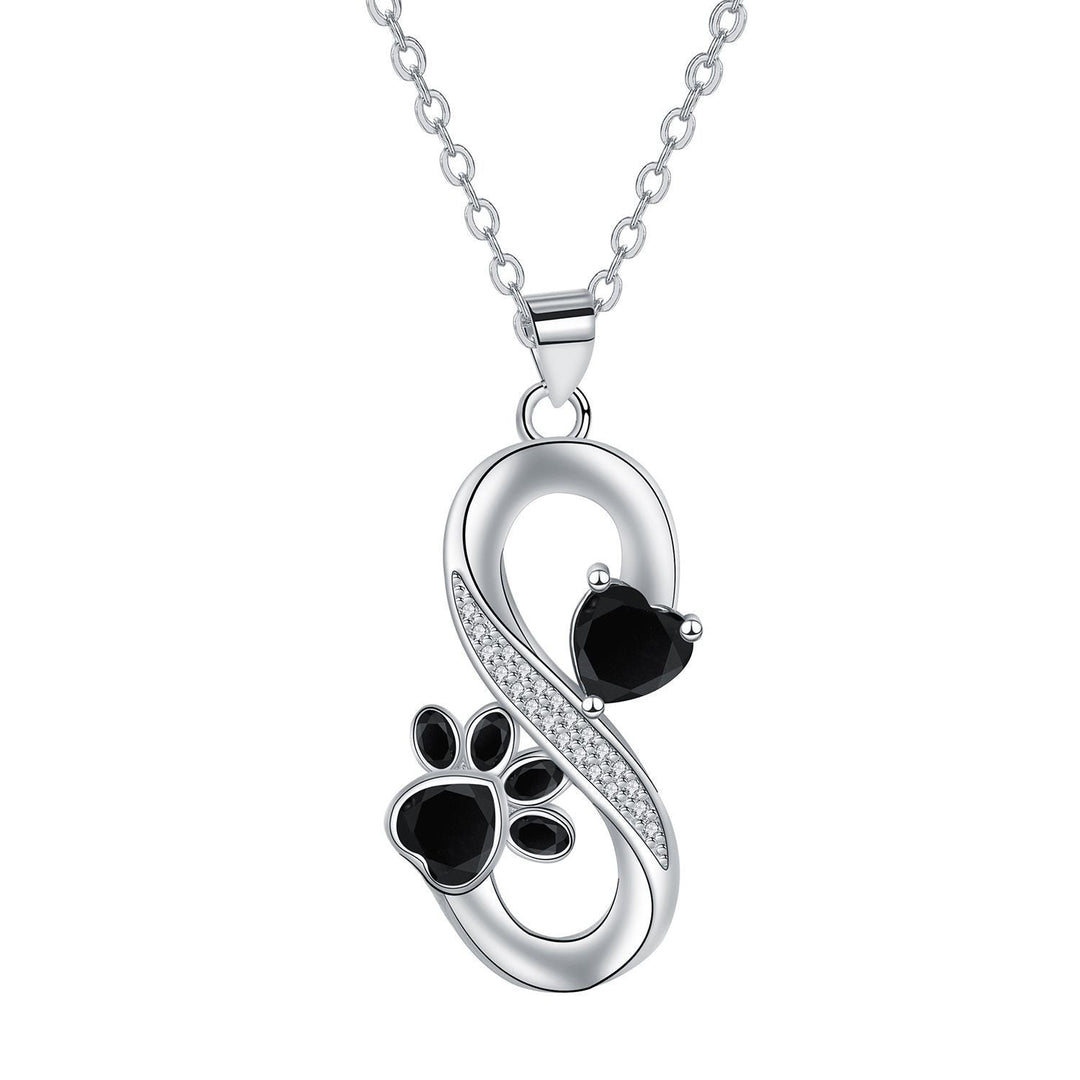 Collar Corazón y Huella Amor Infinito