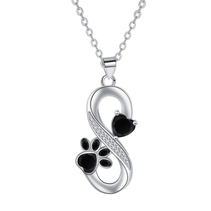 Collar Corazón y Huella Amor Infinito