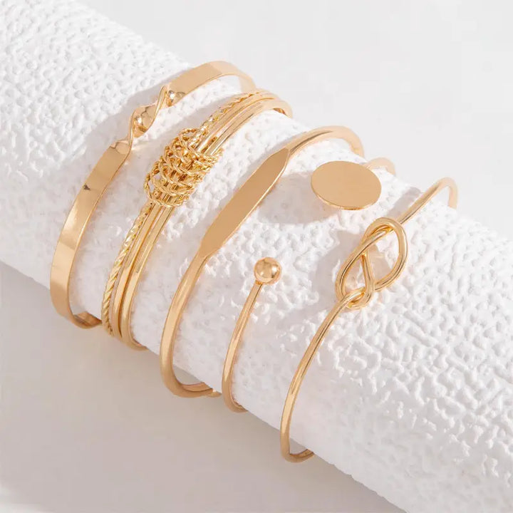 Conjunto Pulseras Nudo Elegante | Oro