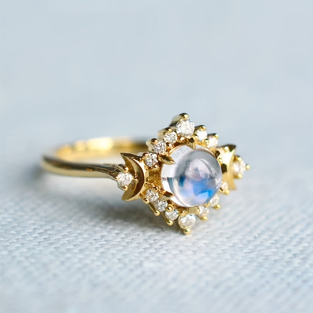 Anillo Lisa con Piedra de Luna