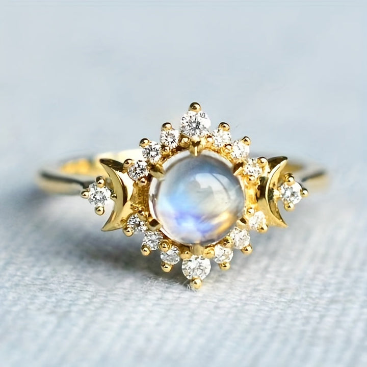 Anillo Lisa con Piedra de Luna