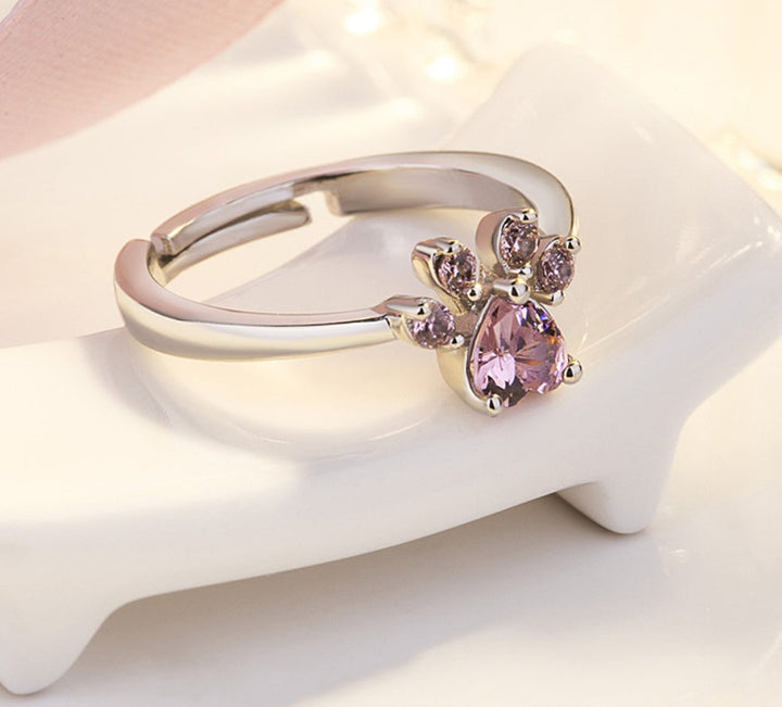 Set de Joyas Paw para Mujer 4 Piezas | Oro Rosa con Corazón de Circonita