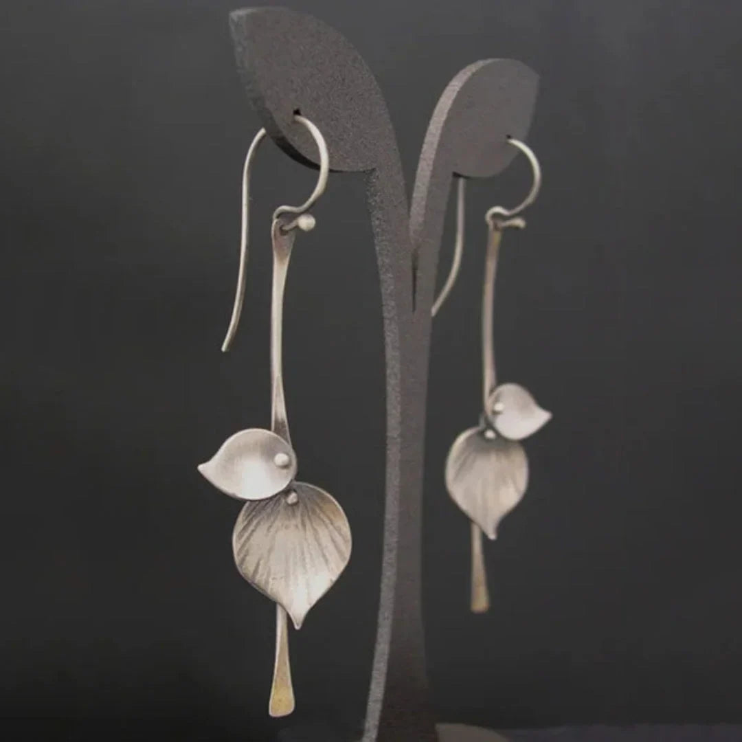 Pendientes Boho Hoja de Plata