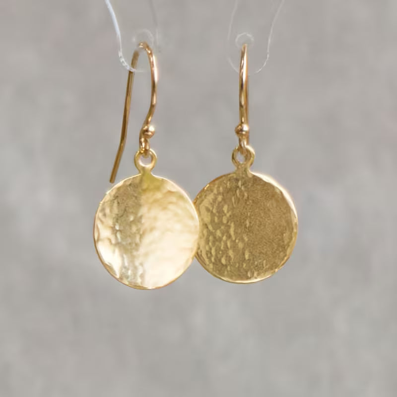 Pendientes vintage redondos con forma de martillo