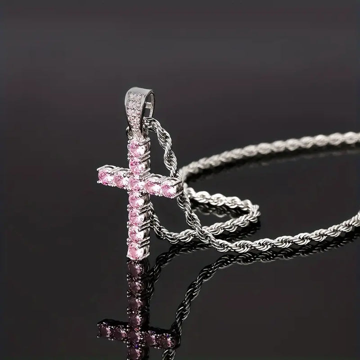 Collar con colgante cruzado