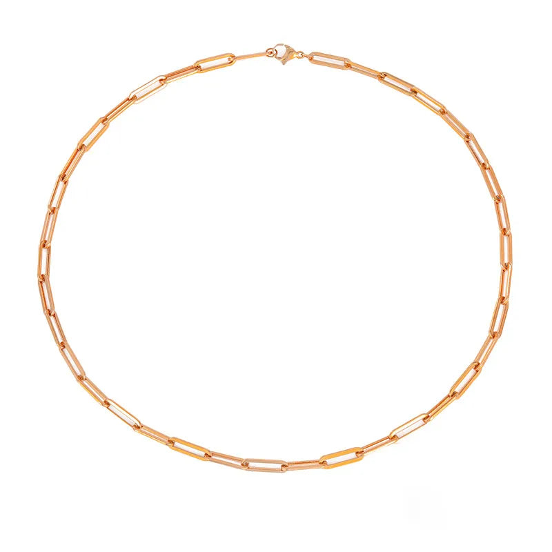 Collar femenino con cadena de acero inoxidable