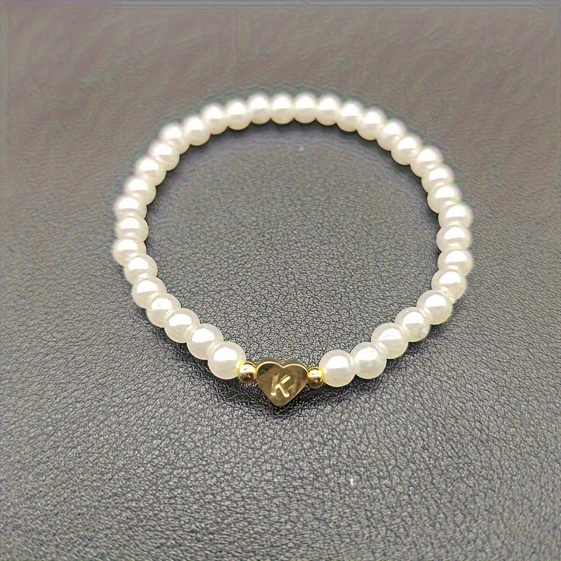 Pulsera Elegante de Corazón con Inicial