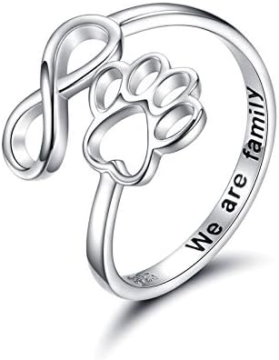 Anillo Artesanal con Huella y Corazón – Ajustable, Plata Esterlina 925