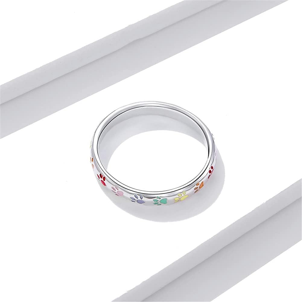 Anillo en Plata de Ley con Diseño de Huella