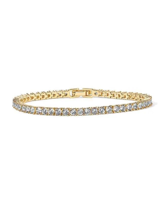 Deslumbrante pulsera Tennis con cristales