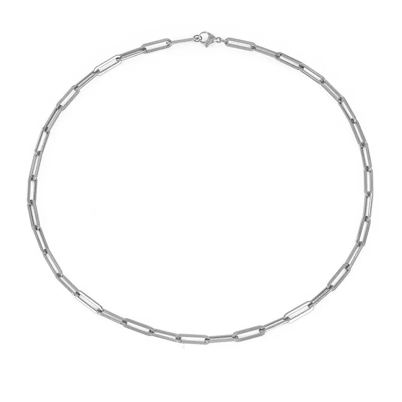 Collar femenino con cadena de acero inoxidable