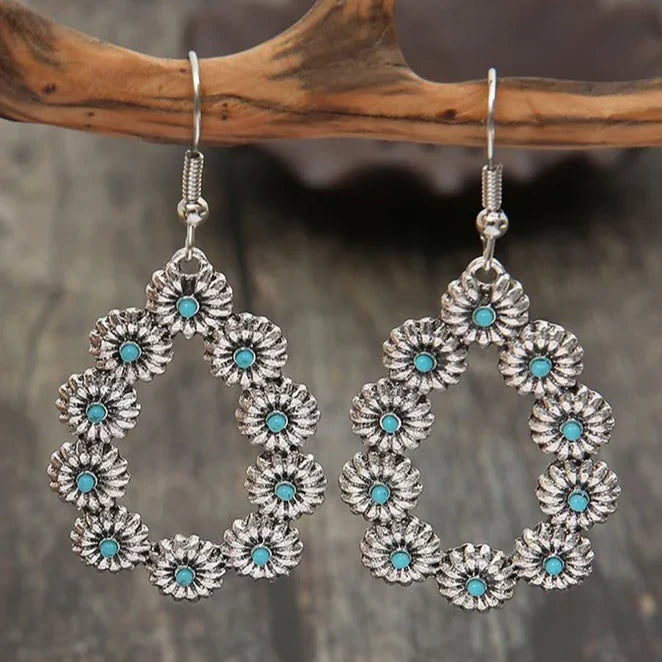 Pendientes Margarida en turquesa